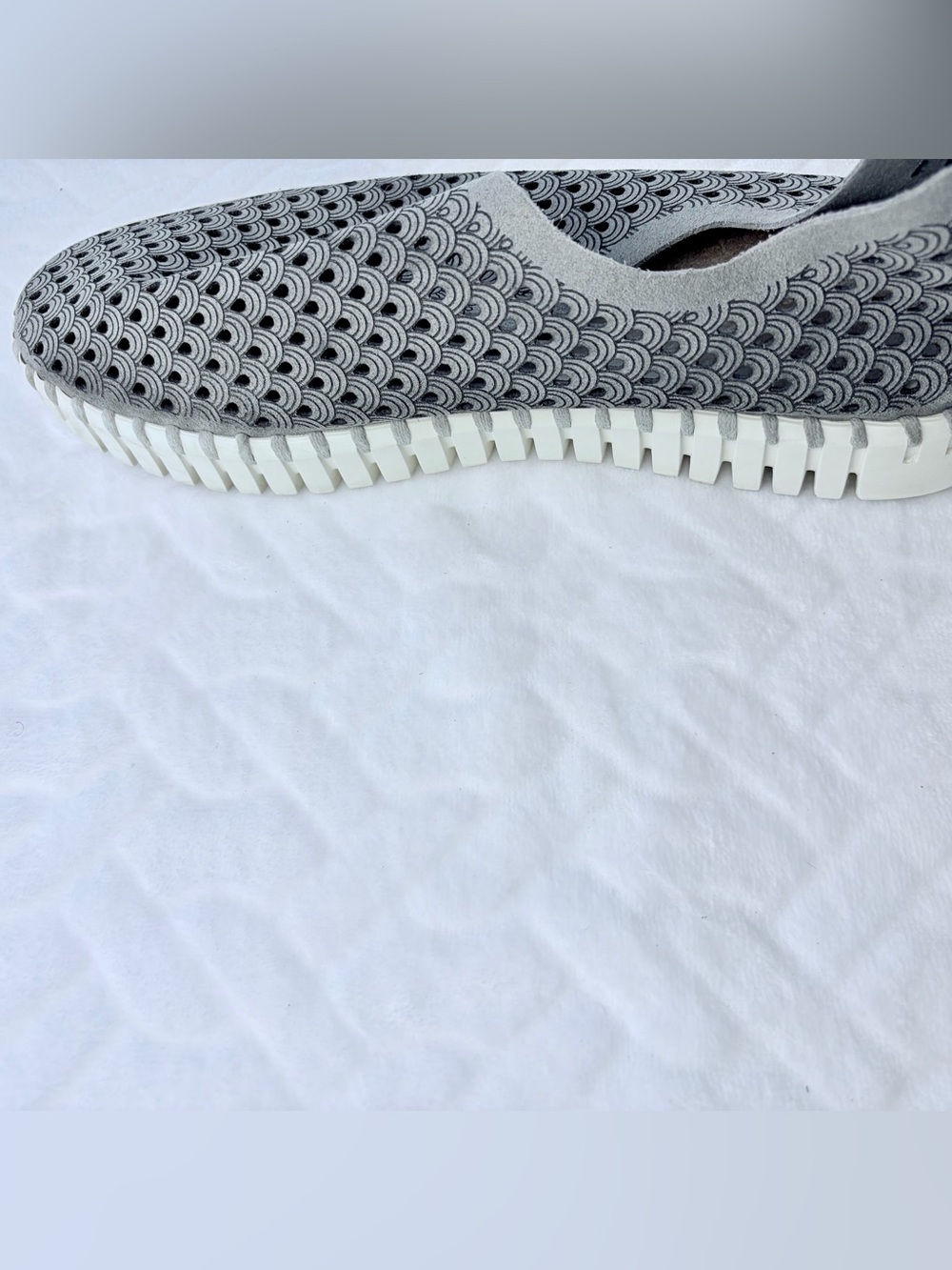 Ilse Jacobsen Scalloped Slip on Shoes Size 9.5 Tulip Flats Comfy Boho Travel - Picture 8 of 11